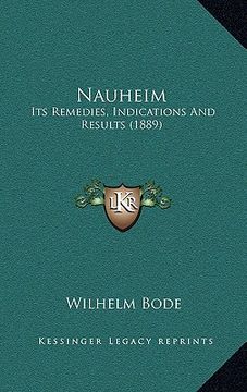 portada nauheim: its remedies, indications and results (1889) (en Inglés)