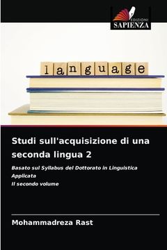 portada Studi sull'acquisizione di una seconda lingua 2 (en Italiano)