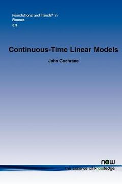 portada continuous-time linear models (en Inglés)