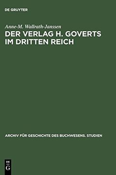 portada Der Verlag h. Goverts im Dritten Reich (in German)