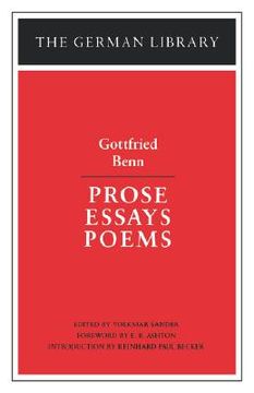 portada prose essays poems (en Inglés)