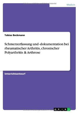 portada Schmerzerfassung und -dokumentation bei rheumatischer Arthritis, chronischer Polyarthritis & Arthrose