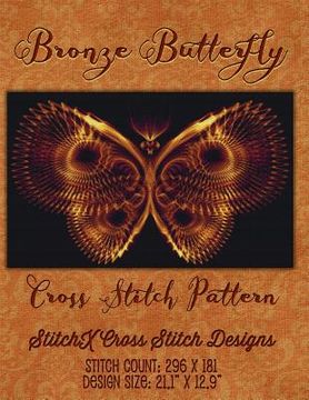 portada Bronze Butterfly Cross Stitch Pattern (en Inglés)