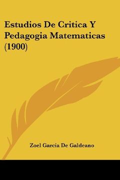 portada Estudios de Critica y Pedagogia Matematicas (1900) (in Spanish)