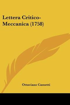 portada Lettera Critico-Meccanica (1758) (en Italiano)