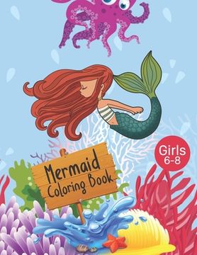 portada Mermaid Coloring Book Girls 6-8: Cute Nautical Themed Color, Dot to Dot, and Word Search Puzzles Provide Hours of Fun For Creative Young Children
