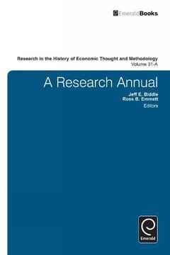 portada A Research Annual (Research in the History of Economic Thought and Methodology, 31, Part a) 