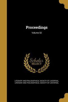 portada Proceedings; Volume 52 (en Inglés)