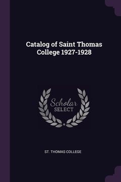 portada Catalog of Saint Thomas College 1927-1928