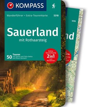 portada Kompass Wanderführer Sauerland mit Rothaarsteig, 50 Touren (en Alemán)