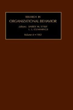portada research in organizational behavior: vol 4 (en Inglés)