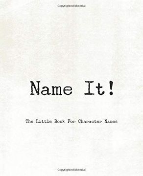 portada Name it! - the Little Book for Character Names (en Inglés)