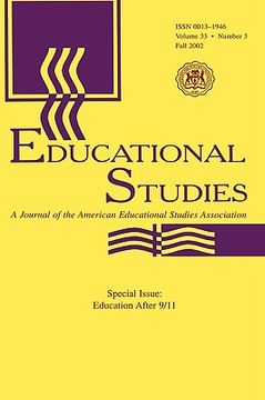 portada education after 9/11: a special issue of educational studies (en Inglés)