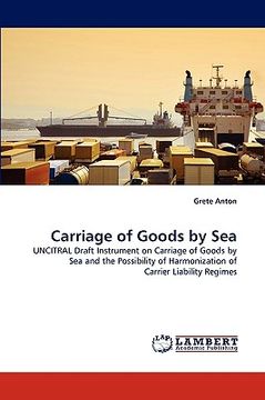portada carriage of goods by sea (en Inglés)