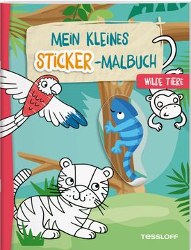 portada Mein Kleines Sticker-Malbuch. Wilde Tiere (in German)