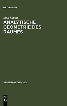 portada Analytische Geometrie des Raumes (Sammlung Göschen) (in German)