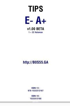 portada Tips E- A+: Tips E-Min A+Plus (BETA) (Volume 1) (Indonesian Edition)