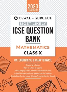 portada Oswal - Gurukul Mathematics Most Likely Question Bank: ICSE Class 10 For 2023 Exam (en Inglés)