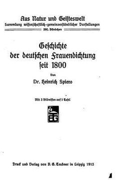 portada Geschichte der deutschen Frauendichtung seit 1800 (en Alemán)