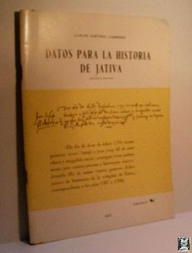 portada Datos Para la Historia de Jativa Fasciculos