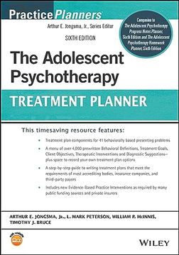 portada The Adolescent Psychotherapy Treatment Planner (en Inglés)