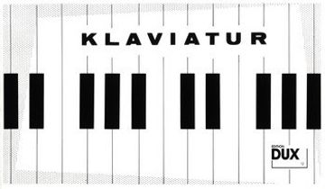 portada Klaviatur: Klaviertastatur von A'' (Kontra-Oktave) bis a'''' auf weißem Stabilkarton