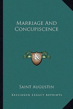 portada marriage and concupiscence (en Inglés)