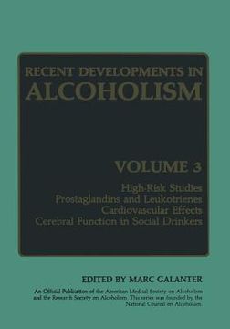 portada Recent Developments in Alcoholism: Volume 3 (en Inglés)