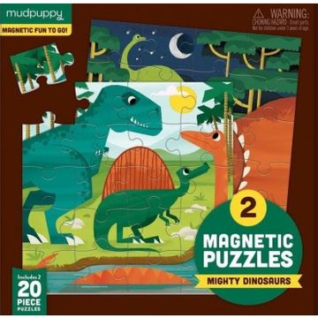portada Rompecabezas Magnetico: 2 Rompecabezas Dinosaurios 20 Pzas. 