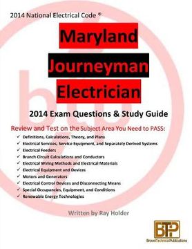 portada Maryland 2014 Journeyman Electrician Study Guide & Exam Questions (in English)