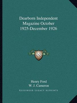 portada dearborn independent magazine october 1925-december 1926 (en Inglés)