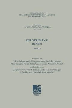 portada Kölner Papyri (P. Köln)