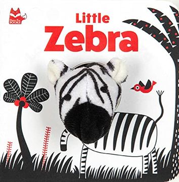 portada Little Zebra: Book and Attached Finger Puppet (Happy fox Finger Puppet Books) (in English)