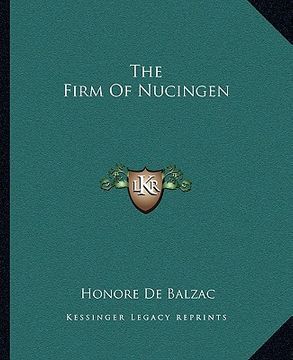 portada the firm of nucingen (in English)