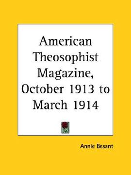 portada american theosophist magazine, october 1913 to march 1914