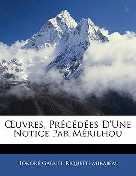portada OEuvres, Précédées D'une Notice Par Mérilhou (in French)