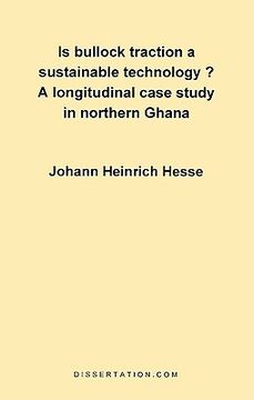 portada is bullock traction a sustainable technology?: a longitudinal case study in northern ghana