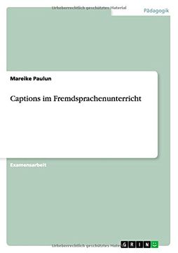 portada Captions im Fremdsprachenunterricht (German Edition)
