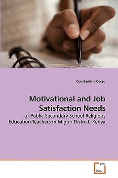 portada motivational and job satisfaction needs (en Inglés)