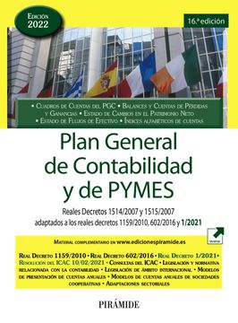 portada Plan General de Contabilidad y de PYMES (en Castellano)