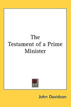 portada the testament of a prime minister (en Inglés)