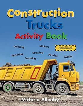 portada Construction Trucks Activity Book (Pajama Press High Value Activity Books) (in English)
