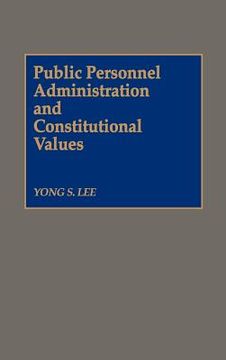 portada public personnel administration and constitutional values (en Inglés)