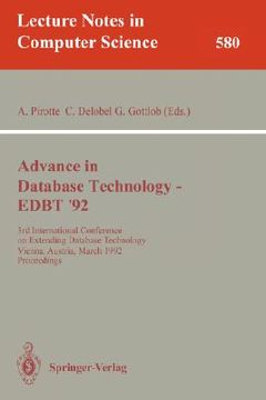 portada advances in database technology - edbt '92: 3rd international conference on extending database technology, vienna, austria, march 23-27, 1992. proceed (en Inglés)