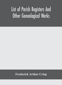 portada List of parish registers and other genealogical works (en Inglés)