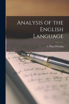 portada Analysis of the English Language [microform] (in English)