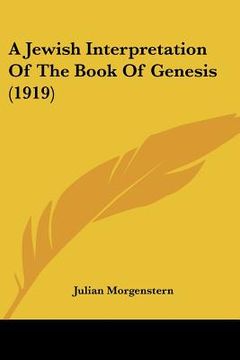 portada a jewish interpretation of the book of genesis (1919) (in English)