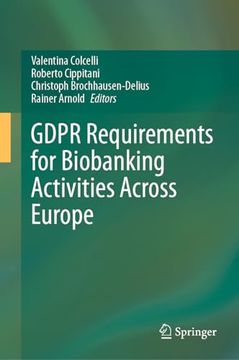portada Gdpr Requirements for Biobanking Activities Across Europe (en Inglés)