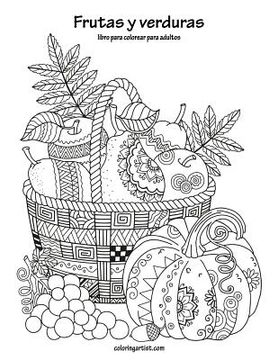 portada Frutas y verduras libro para colorear para adultos 1