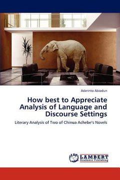 portada how best to appreciate analysis of language and discourse settings